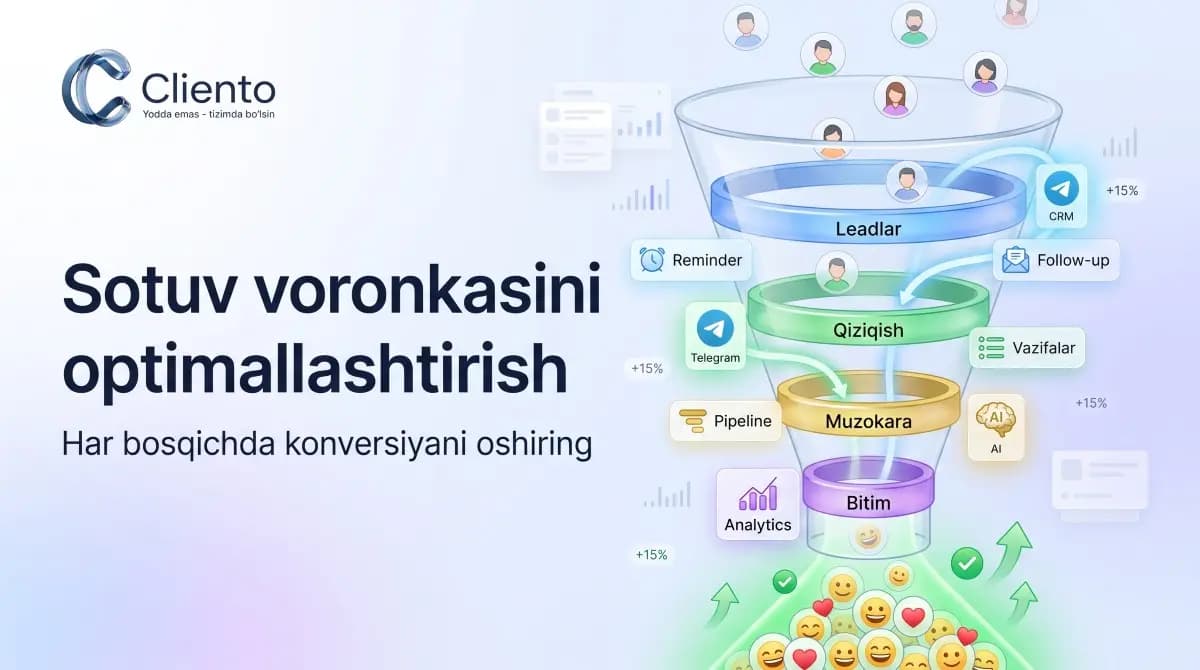 Sotuv voronkasini optimallashtirish: har bosqichda konversiyani oshirish